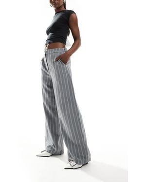 ASOS Tailored Relaxed Straight Leg Trousers - Grey