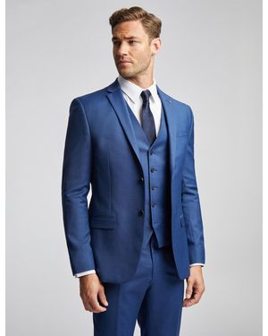 Ted Baker Slim Fit Sharkskin Jacket - Blue