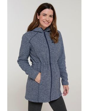 Mountain Warehouse Ladies Mallaig Longline Fleece Jacket - Blue