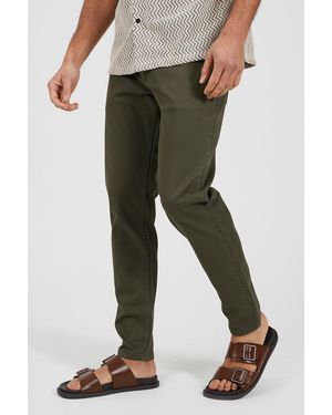 Brave Soul Cotton Twill Chino Trousers - Green