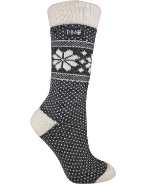 THMO Vintage Damessokken Van Thermo Wolmix - Grijs