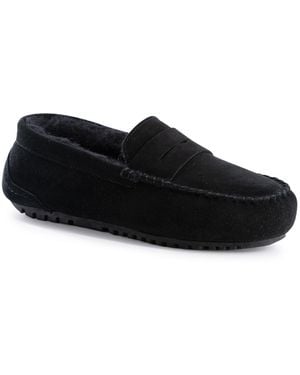 Aus Wooli Australia Byronbay Cosy Moccasins - Black