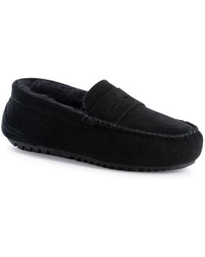 Aus Wooli Australia Byronbay Cosy Moccasins - Black