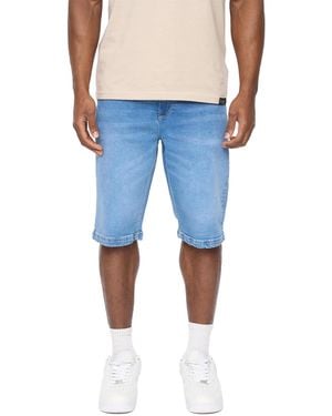 Crosshatch Hammersmith Denim Shorts (Mid Wash) - Blue