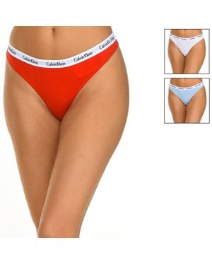 Calvin Klein Pack 3 Thongs - Orange