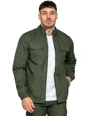 Enzo Lichtgewicht Funnel Neck Jas Voor Mannen - Groen