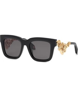 Roberto Cavalli Src041M520700 Src041M 52 0700 Sunglasses - Black