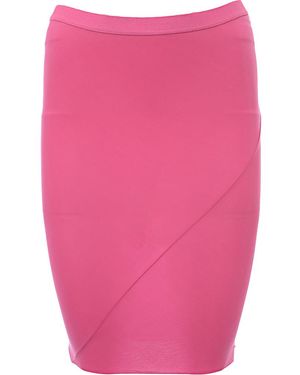 Rick Owens Tube Stretch Cupro Jersey Mini Skirt - Pink