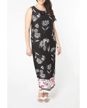 Secret Label Floral Sleeveless Dress - Black