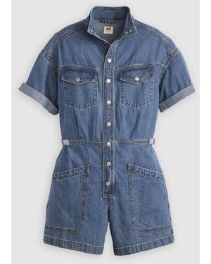Levi's Levi's Joke Short Sleeve Surplus Romper Playsuit - Blue
