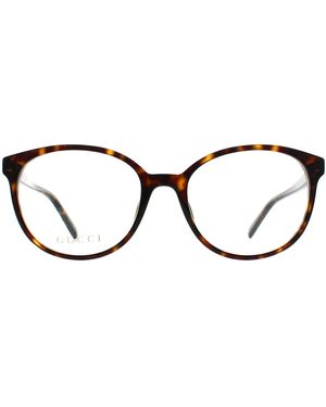 Gucci Round Shiny Dark Havana Gg1996O - Brown