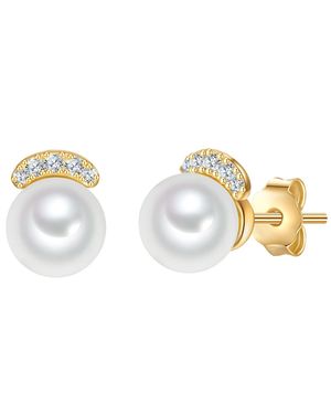 Valero Pearls Earrings 925/- Sterling - Metallic