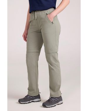 Mountain Warehouse 'Explorer' Trousers Quick Drying Uv Protection Hiking Trousers Polyamide - Green