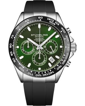 Stuhrling Aquamaster 42Mm 4050 Chronograph Watch - Green