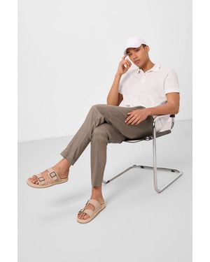 TOMMY LIFE Straight-Leg Gabardine Chino Trousers - White