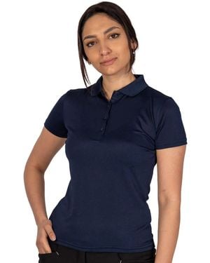 Island Green Ladies Classic Micro Pique Golf Polo Shirt - Blue