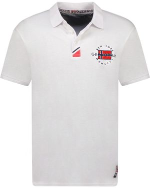 GEOGRAPHICAL NORWAY Short-Sleeved Polo Shirt Sy1358Hgn - White