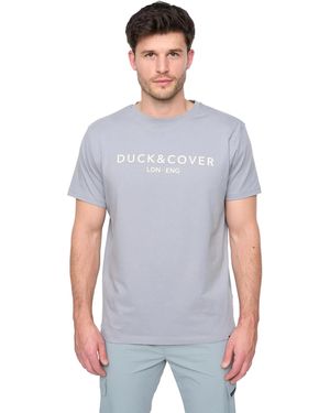 Duck and Cover Chamata T-Shirt (Steel) Cotton - Blue
