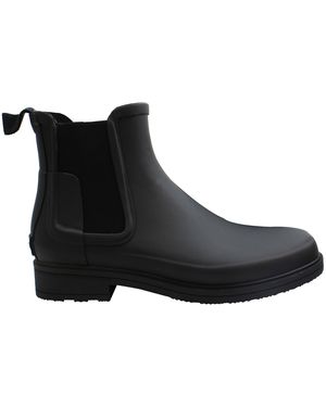HUNTER Refined Chelsea Boots Rubber - Black