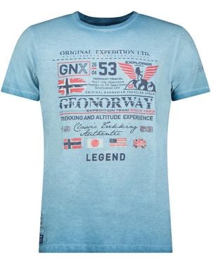 GEOGRAPHICAL NORWAY Short Sleeve T-Shirt Sw1562Hgno - Blue