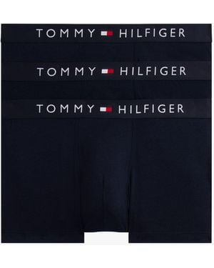 Tommy Hilfiger Boxer Brief 3 Pack Cotton Stretch - Blue