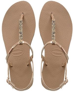 Havaianas You Rivera Crystal Sandals - Natural