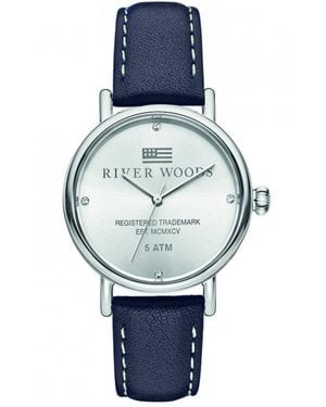 River Woods Arkansas Watch Rw340037 Leather - Blue