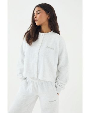 DSGN Studio Button Through Cardigan Sweatshirt - White