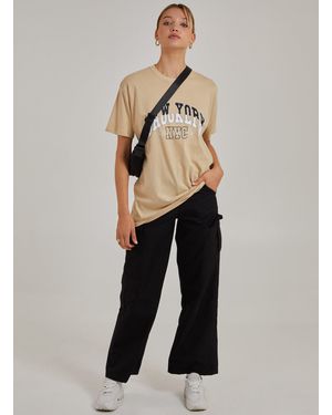 Pink Vanilla Varsity Multi State Oversized T-Shirt - Multicolour