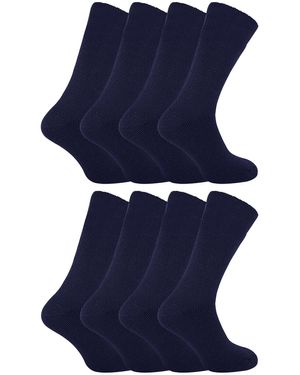 Sock Snob 8 Pack Thermal Sleep Socks - Blue