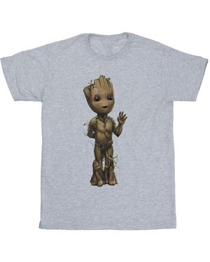 Marvel I Am Groot Wave Pose T-Shirt (Sports) - Blue