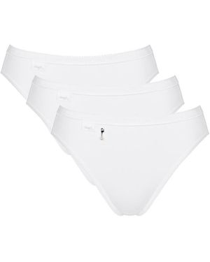 Sloggi Basic+ Tai 3 Pack Briefs - White