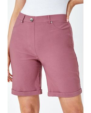 Roman Turn Up Stretch Shorts - Red