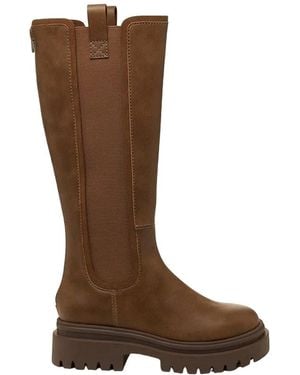 Rocket Dog Ladies Drea Leather Long Boots - Brown
