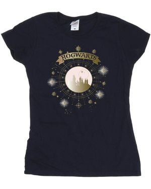 Harry Potter Ladies Hogwarts Yule Ball Cotton T-Shirt - Blue