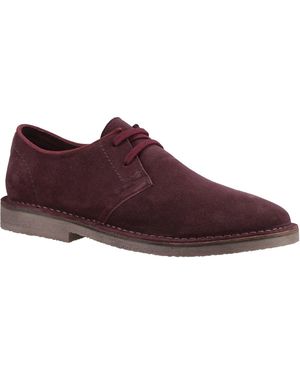 Hush Puppies Scout Suede Bordeaux Lace-Up Shoes - Red