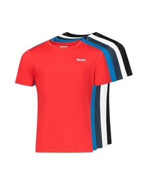 Bench 5 Pack Cotton 'Noah' T-Shirts - Red