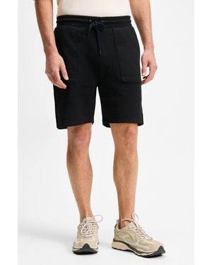 Grimelange Straight Leg Drawstring Sweat Shorts - Black