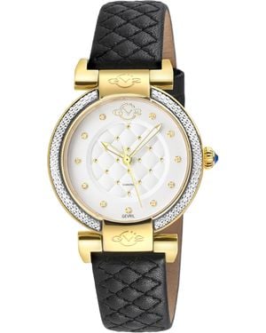 Gv2 Berletta 316L Stainless Steel Ipyg Case, Dial, Handmade Quilted Leather Strap - Metallic