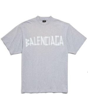 Balenciaga Taped Logo T-Shirt - Grey