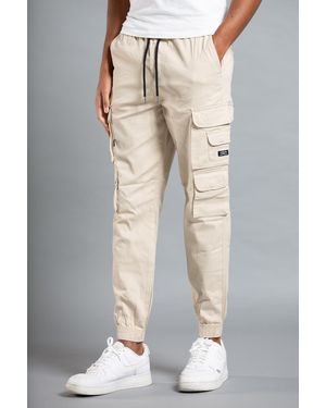 Tokyo Laundry Light Cotton Cargo Trousers - Grey