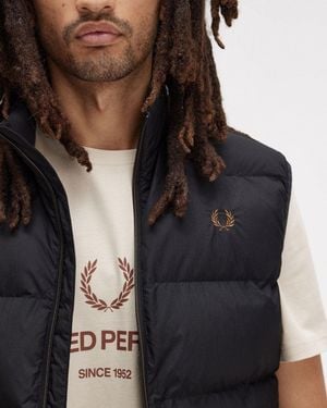 Fred Perry Padded Gilet - Black