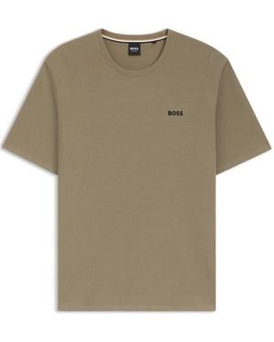BOSS Waffle T-Shirt, Structured Design - Brown