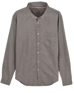 Uniqlo Chambray Denim Cotton Shirt - Grey