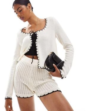 ASOS Knitted Shorts Co-Ord - White