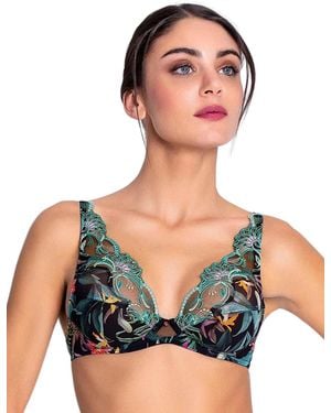 Lise Charmel Fleurs Etoiles Triangle Bra - Blue