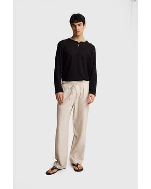 Giesto Wide-Leg Trousers With Elastic Waist - Black