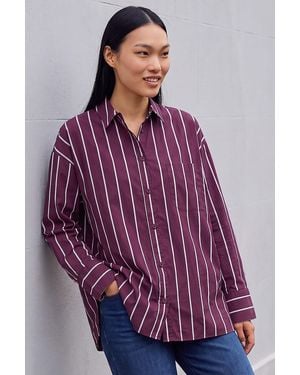 D.u.s.k Stripe Oversized Shirt - Purple