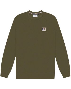 Aquascutum Active Patch Crewneck Army Cotton - Green