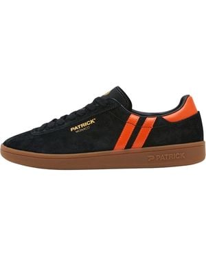 Patrick Monaco Suède Cupsole Sneakers /Oranje) - Zwart